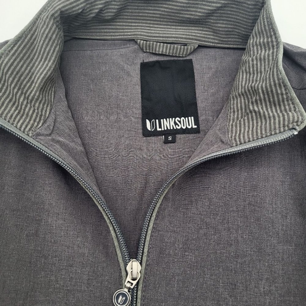 Linksoul Men's Small Black Morris Full-Zip Windbreaker Golf LS524 Athleisure - Picture 8 of 9